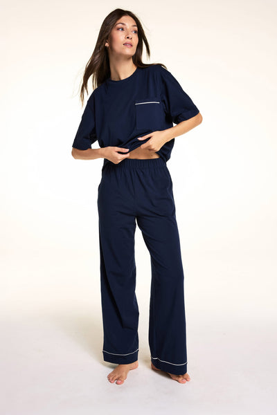 Perfect Pima Pajama Pants - Navy – Harper Wilde