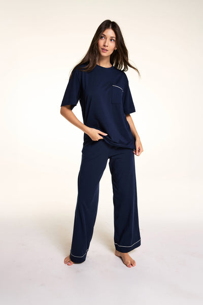 ★最終値下げMidorikawa Pajama Pants Navy Angel Perfect Pima Pajama Pants - Navy – Harper Wilde
