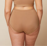 Close up back view of the Bliss Boyshort in Tan.