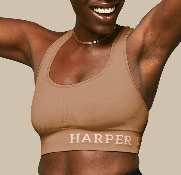 Harper Wilde Tan Sports Bra Size 2X (Plus) - 60% off