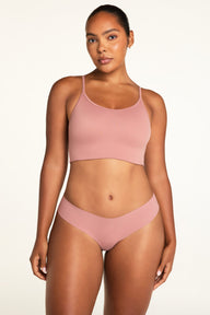 Invisible No Show Low Rise Thong - Plum