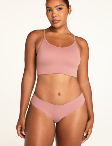 Invisible No Show Low Rise Thong - Plum