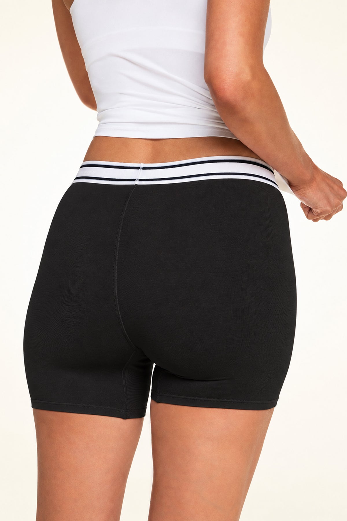 Back view of the Cloud Cotton Boxer Brief in Black.