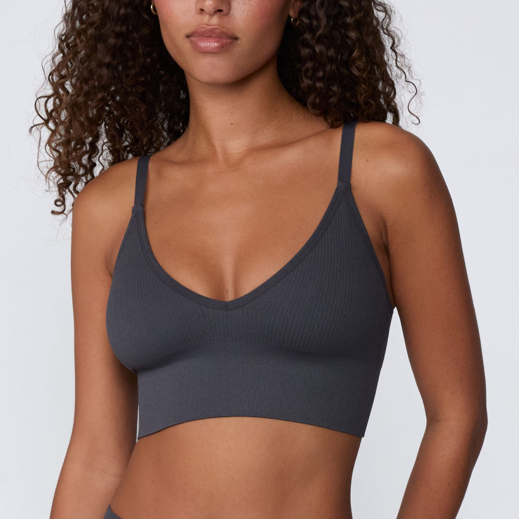 Ribbed Seamless Triangle Bralette
