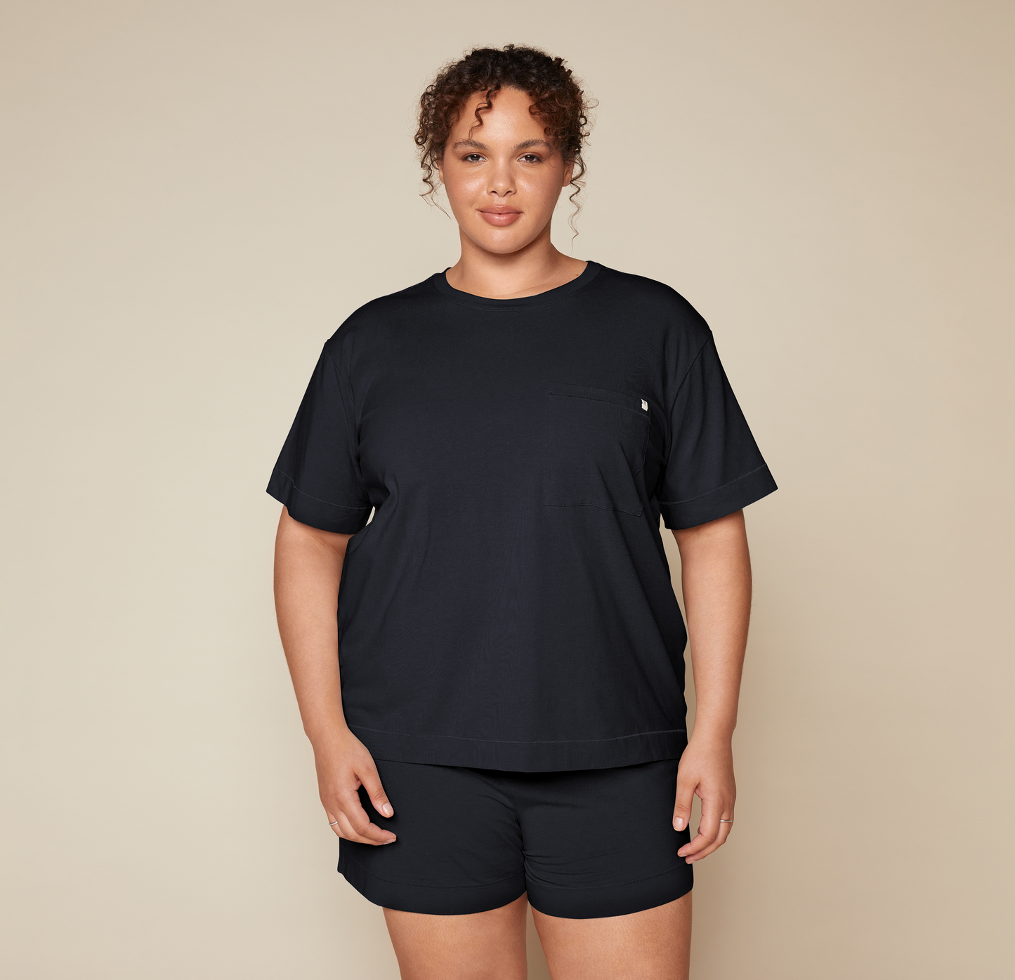 Perfect Pima Pajama T-Shirt in Black