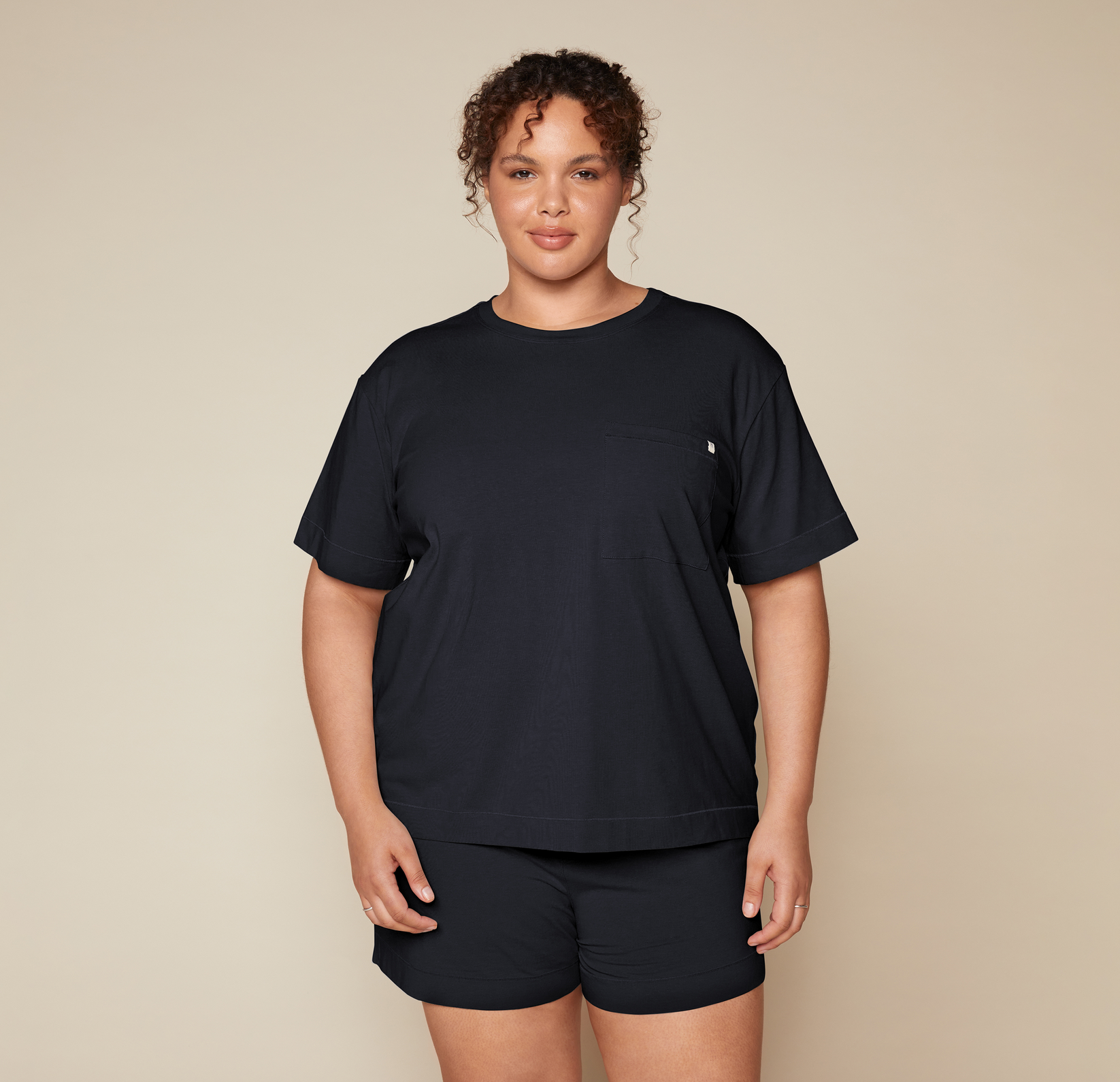 Perfect Pima Pajama T-Shirt in Black