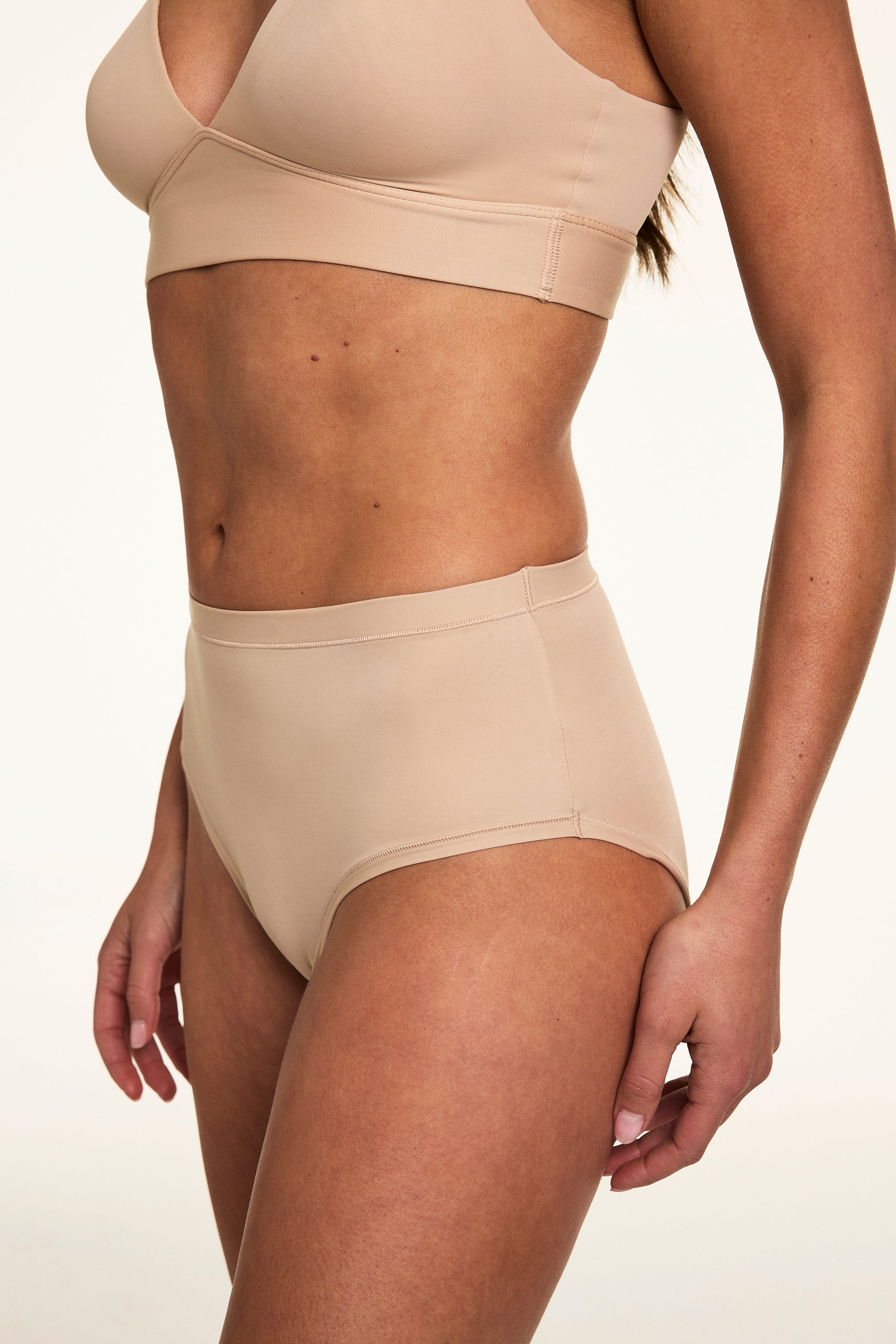 Bliss Highwaist Brief - Beige – Harper Wilde