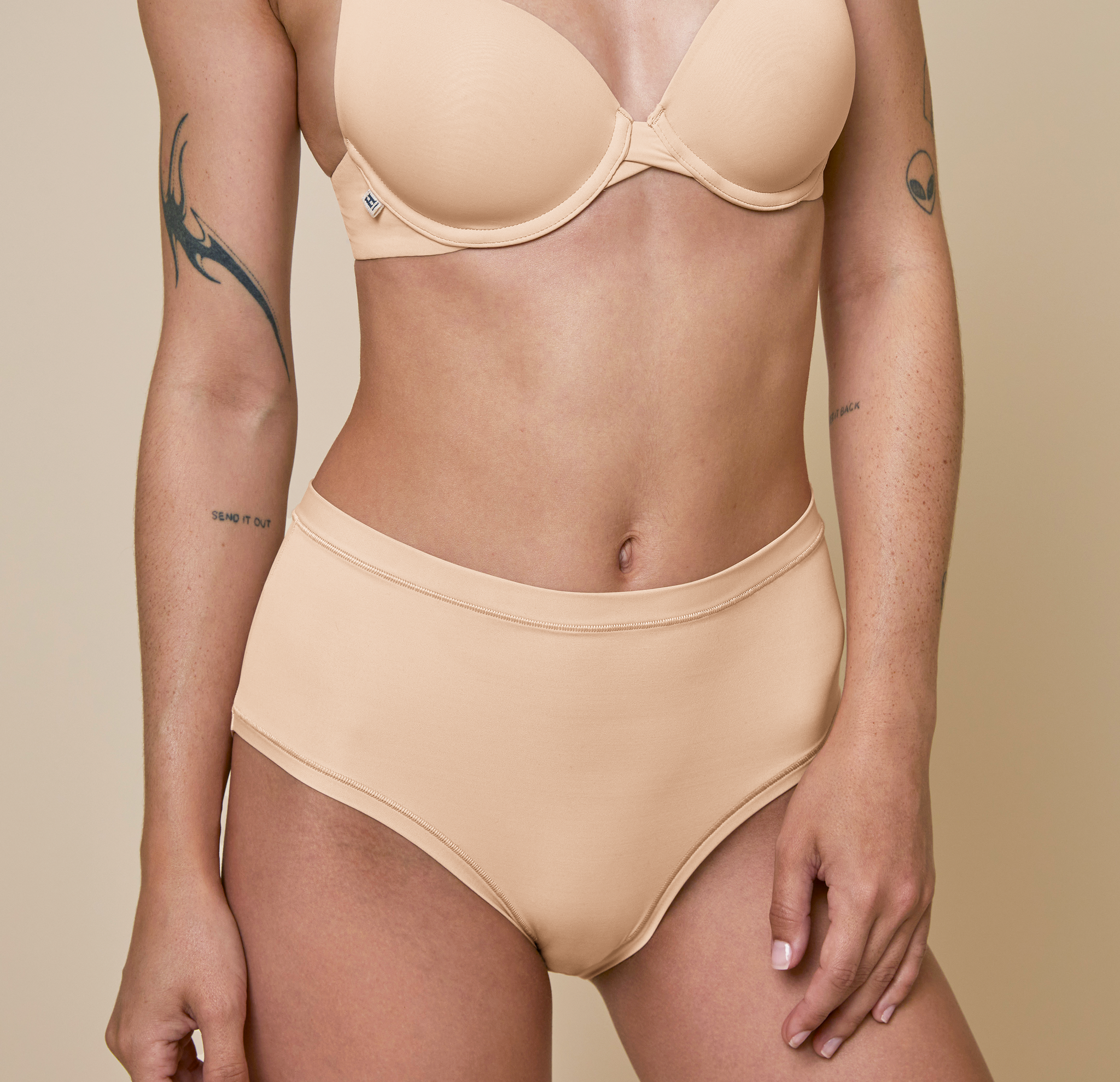 No-Show Bikini - Beige – Harper Wilde